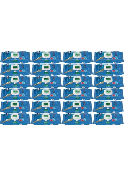 Islak Havlu Mendil 90 Yaprak Okyanus Esintisi (24 Lü Set) Pratik Kapaklı (2160 Yaprak)