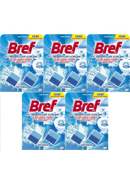 Koku Giderici Jel Küpü - Okyanus (Klozet - Rezervuar - Tuvalet - Blok) (10 Lu Set) (5pk*2)