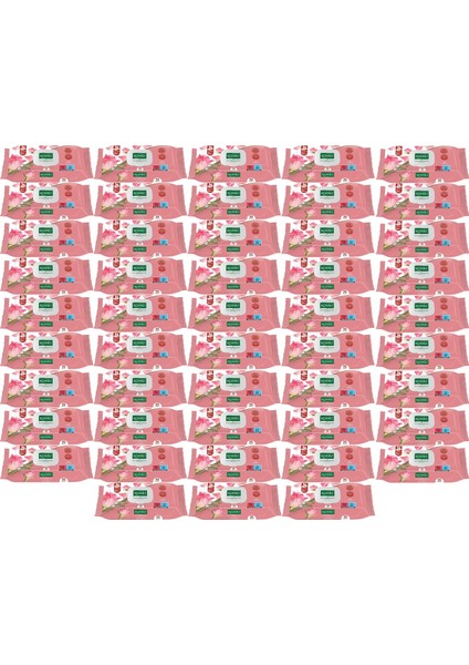 Islak Havlu Mendil 90 Yaprak Gül Kokulu (48 Li Set) Pratik Kapaklı (4320 Yaprak)
