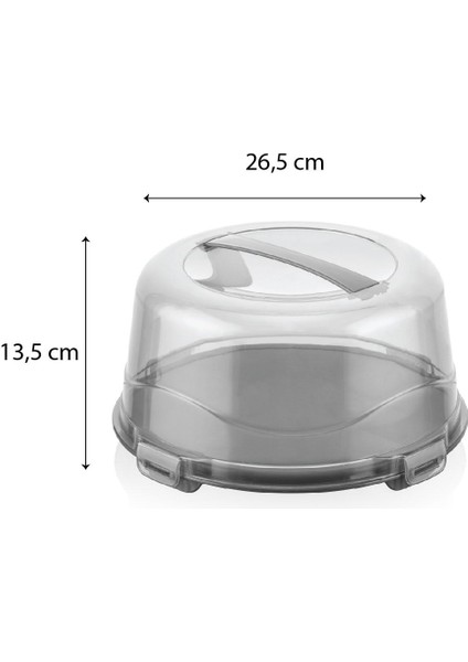 Pasta ve Kek Saklama Taşıma Kabı BPA Free Plastik Sızdırmaz 26,5x13,5 cm Çok Amaçlı modelleri