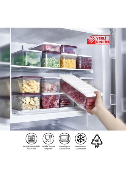 Nora 2 Lt Plastik Saklama Kabı 4'lü Set – Hava Geçirmez Kapaklı, Ekru/Mürdüm/Açık Gri, Mutfak Düzenleyici indirimleri
