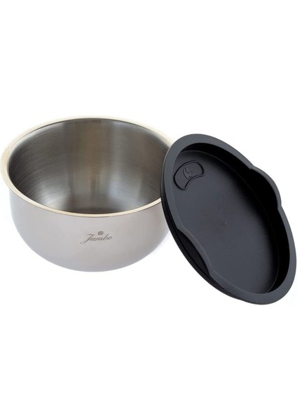 Globe 3'lü Paslanmaz Çelik Midi Saklama ve Karıştırma Kabı Seti – Sızdırmaz Siyah Kapaklı, Mutfak Düzeni ve Gıda Saklama İçin