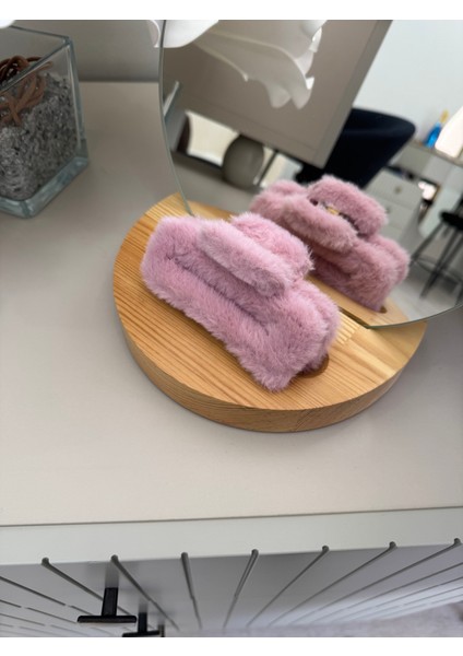 Pembe Renkli Peluş Toka