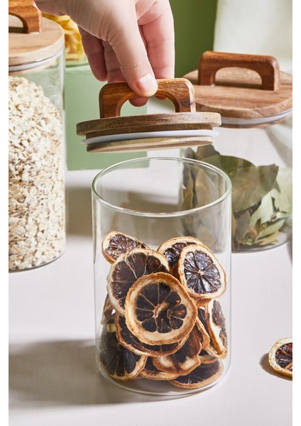 4' Lü Vakumlu Kapaklı Cam Kavanoz - Erzak/bakliyat Saklama Kabı Seti fırsatları