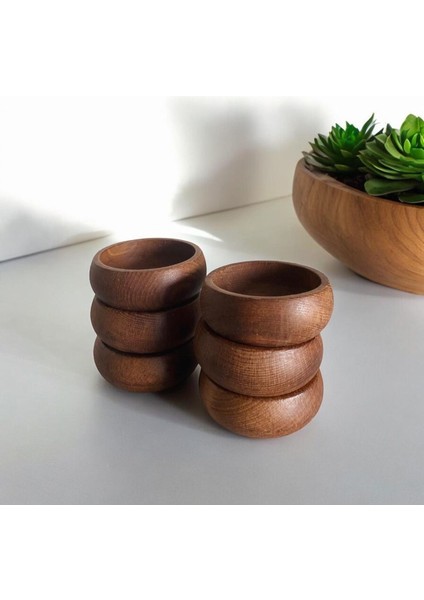 Bambu Yuvarlak 6,lı Çerezlik Sunum Kasesi 6 Adet