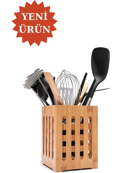 Bambu Kare Kaşıklık, Bambu Kutu, Kalemlik Depolama