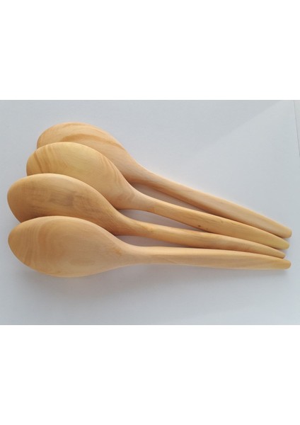 4 Lü Şimşir Kaşık Takımı, Tahta Kaşık Hakiki Şimşir Doğal Ahşap 24 cm fırsatları