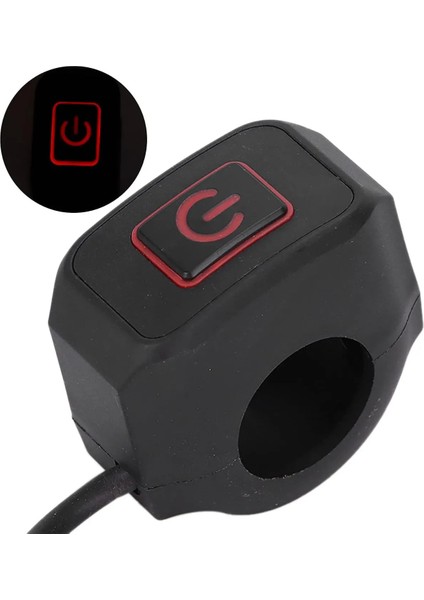 Motosiklet LED Işıklı Gidon Aç Kapa Anahtarı Sis Lambası Far Işık Dörtlü Kontrol Düğmesi