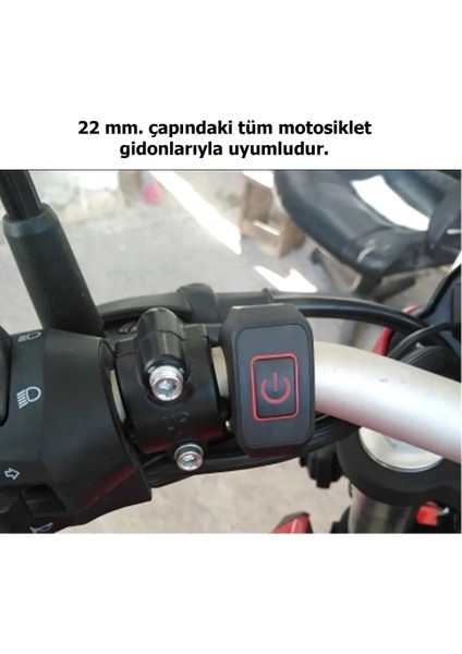 Motosiklet LED Işıklı Gidon Aç Kapa Anahtarı Sis Lambası Far Işık Dörtlü Kontrol Düğmesi fırsatları