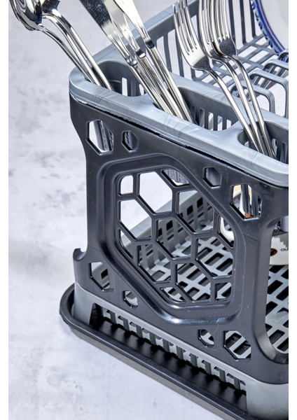 İki Katlı Plastik Tabak ve Bulaşık Kurutmalık 26,5x41x27,5 cm Mutfak Düzeni modelleri