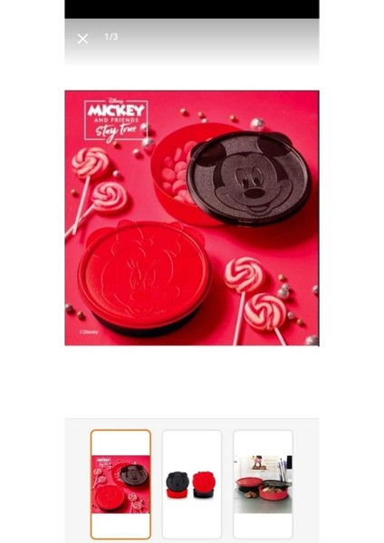 Tupperware Minnie-Mickey 2 Li Set