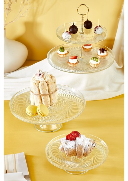 Diana 5 Parça Pasta/kek/tatlı Sunum Takımı ve Servis Standı Seti modelleri