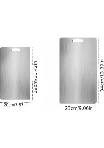 2 Adet Paslanmaz Çelik Kesme Tahtası 20X30 - 24X34 Mutfak Et, Sebze ve Meyve fiyatları