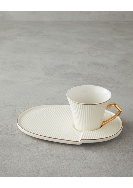 Terra New Bone China Tepsili Kahve Fincan Takımı Beyaz fiyatları