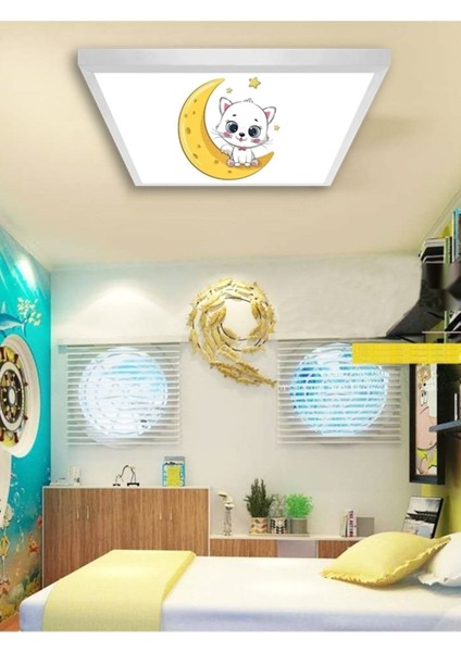 Genç Odası AVIZE-60 cm x 60 cm -54WATT-LED-6500 Kelvin (Beyaz)-Hepsiburada Tekli Avize,trend Avize Tasarım