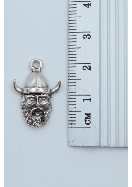 Minimal Viking Savaşçı Gümüş Kaplama Deri İp Kolye