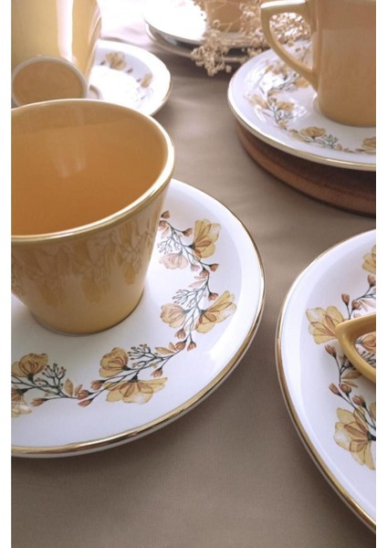 Istanbul Lizy Hardal 12 Parça 6 Kişilik Çay Fincan Takımı fiyatları