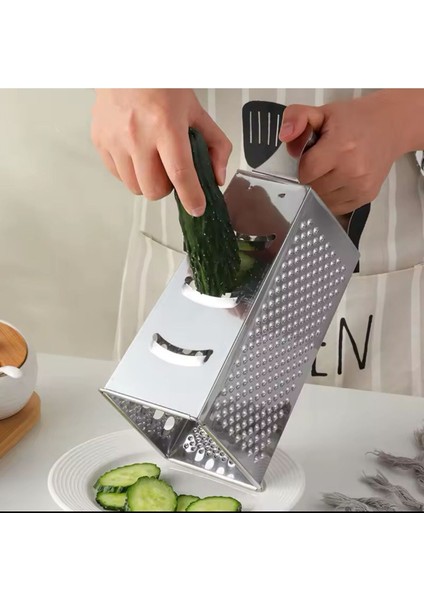 4 Taraflı Büyük Boy Paslanmaz Çelik Rende Metal Saplı Rende Fiyatı