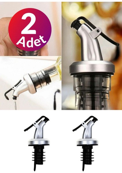 Akıtmaz Kapaklı Şişe Ucu Servis Aparatı Da mlalık Yağdanlık Tıpa Tapa Akıtıcı