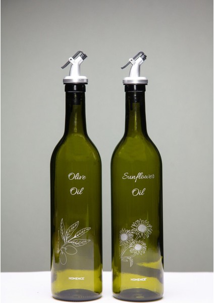 Yağdanlık Çiçek Baskılı Cam Zeytinyağı ve Ayçiçek Yağı Şişesi Damlatmaz Yağlık 2'li Set 750ML fiyatları