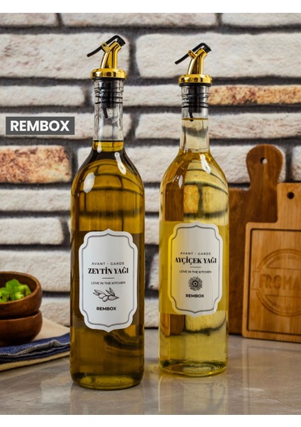 2'li Gold Kapaklı Yağ ve Sirke Şişesi Gold Kapaklı 750 ml Yağdanlık Zeytinyağ Sıvıyağ Şişesi fiyatları