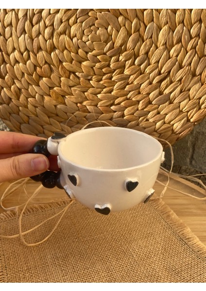 Romantik Siyah Kalpli Fincan 3D Siyah Kalpli fiyatları