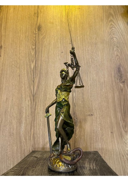 Themis Adalet Tanrıçası Heykel Biblo 30 cm Özel Tasarım