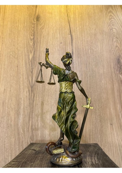 Themis Adalet Tanrıçası Heykel Biblo 30 cm Özel Tasarım