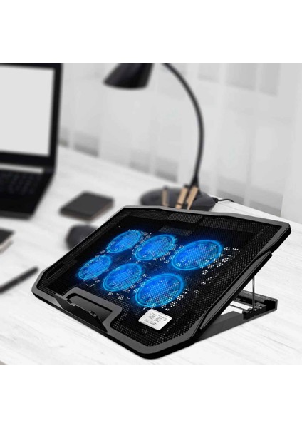6 Fanlı Notebook Soğutucu Fan 15.6 Inç USB Bağlantılı Sessiz ve Taşınabilir Bilgisayar Laptop Soğutucu modelleri
