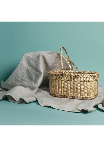 Özel Üretim Doğal Çok Amaçlı Hasır Kulplu Piknik Sepeti fırsatları