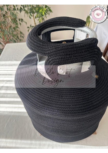 Tüp Kılıfı Tombul Tüp için Dekoratif Sepet Organizer Hasır Jüt Tress Hediyelik