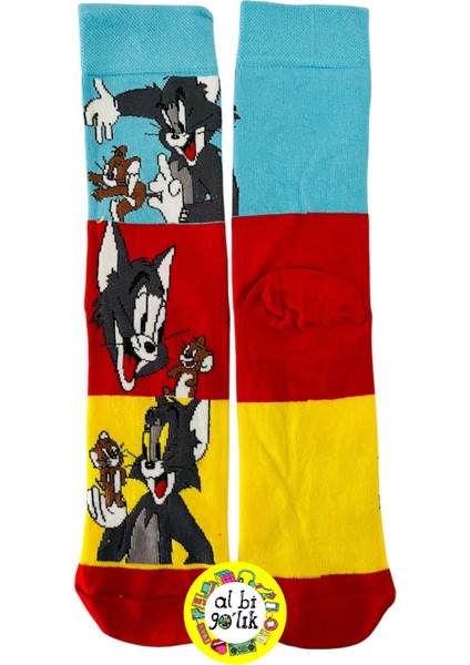 Tom & Jerry Çizgi Film Karakter Desenli Çorap fiyatları