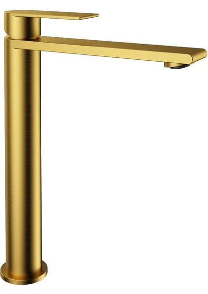 Yüksek Lavabo Bataryası (Fırçalanmış Altın) FJ-SS1022