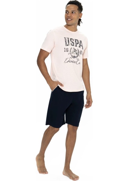 18877 Erkek Pembe Yarım Kollu Bisiklet Yaka Şort Takım modelleri