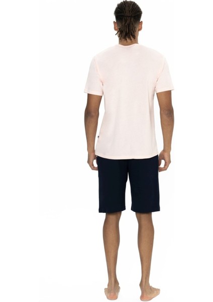 18877 Erkek Pembe Yarım Kollu Bisiklet Yaka Şort Takım fırsatları