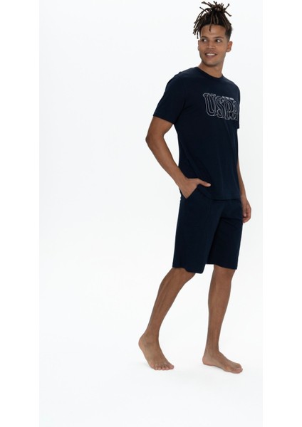 18903 Erkek Lacıvert Yarım Kollu 3'lü Pijama Takımı fırsatları