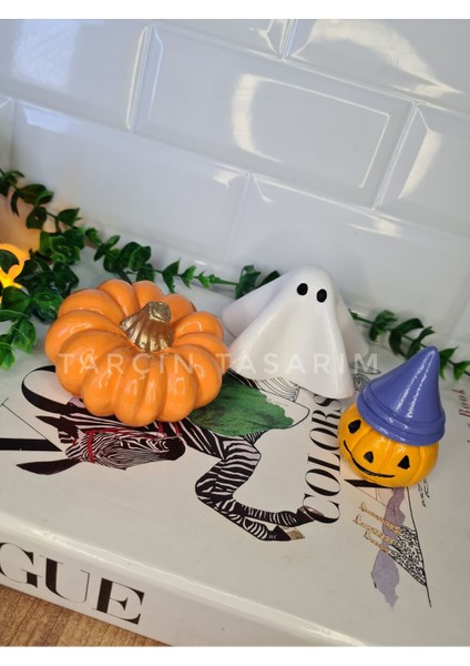 3'lü Balkabağı Hayalet Dekor,halloween,el Yapımı(Handmade)