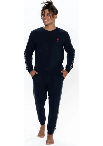 18923 Erkek Lacıvert Uzun Kollu Yuvarlak Yaka Pijama Takımı fırsatları