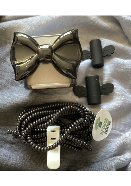 Apple iPhone 18W/20W Uyumlu Şarj Kılıfı, Şarj Kablosu Örme Aparatı, Kablo Koruyucu Aparatı,siyah modelleri