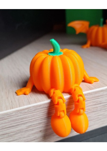 Oturan Bal Kabağı Oturan Pumpkin Dekoratif Halloween Cadılar Bayramı Dekor Aksesuar