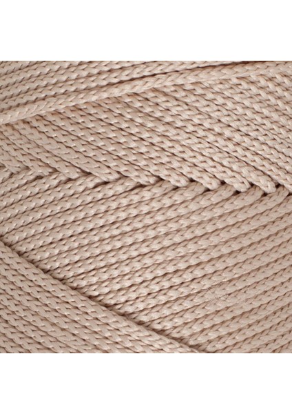 Polyester Soft Macrame Taş Rengi El Örgü ipi - LM005 - 34428