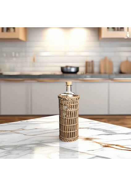 Dekoratif Çok Amaçlı Doğal El Yapımı Hasır Şişe Kılıfı Muhafaza fırsatları