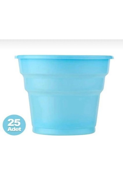 Mavi Plastik Bardak 25'li Tek Kullanımlık Doğum Günü Piknik Kullan At