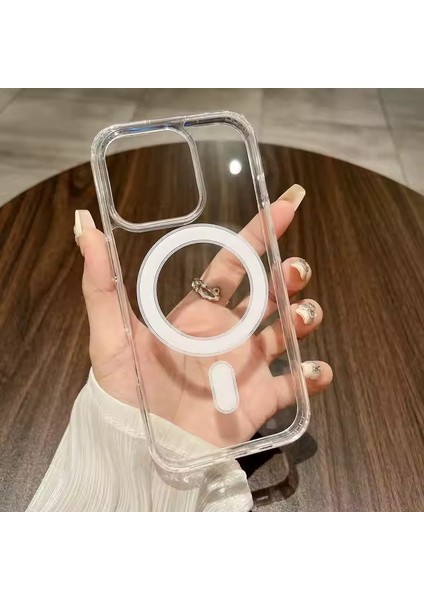 iPhone 16 Pro Max Şeffaf Magsafe Silikon Kılıf