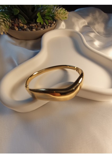 Çelik Gold Kelepçe Bileklik .. modelleri