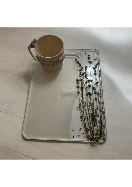 Epoksi Reçine Sunumluk - Kesme Tahtası Görünümlü - Lavanta- Ebatları: 25 x 34 cm fiyatları