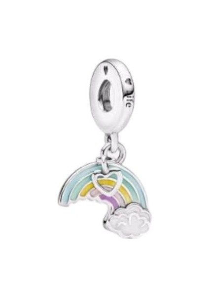 Gümüş Gökkuşağı Charm