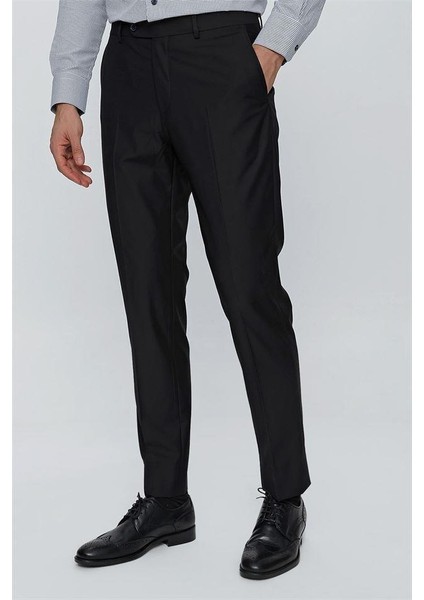 Avasar Erkek Siyah Regular Fit Kumaş PANTOLON-7219 fiyatları