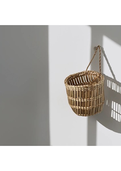 Dekoratif Çok Amaçlı Doğal El Yapımı Hasır Saksı Sepet / 10X10 cm fiyatları