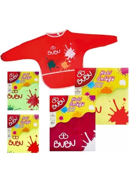 Bu-Bu Su Geçirmez Etkinlik Boyama ve Hobi Önlüğü Pembe Xl Beden